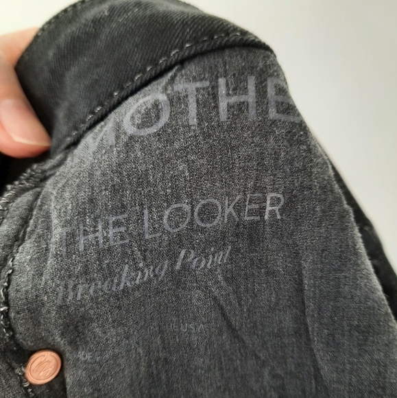 Mother Black Breaking Point The Looker  Abstract Jeans 25 - Picture 5 of 8